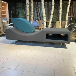 Designliege Silit Stoff Anthrazit Petrol