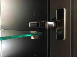 Dolby Surround Lowboard Ameno Glas Matt Weiß mit 2 Hängeelementen