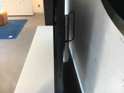 Dolby Surround Lowboard Ameno Glas Matt Weiß mit 2 Hängeelementen