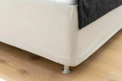 Doppelbett Gala GA28-S-3B Stoff Max 220 Beige Uni Fuss MS 20 Alu Matt Ohne Matratze Und Untermatratze