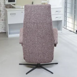 Drehsessel Boss Mit Hocker Stoff Oasis 205 Cabarnet Kreuzdrehfuß Metall Schwarz