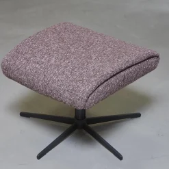 Drehsessel Boss Mit Hocker Stoff Oasis 205 Cabarnet Kreuzdrehfuß Metall Schwarz