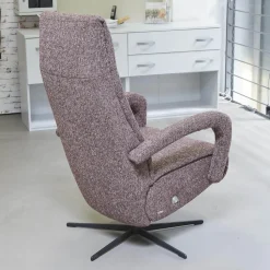 Drehsessel Boss Mit Hocker Stoff Oasis 205 Cabarnet Kreuzdrehfuß Metall Schwarz