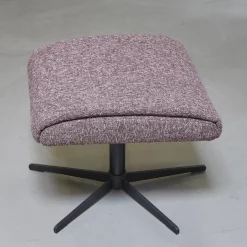 Drehsessel Boss Mit Hocker Stoff Oasis 205 Cabarnet Kreuzdrehfuß Metall Schwarz