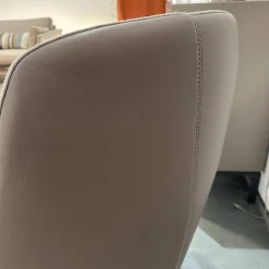 Drehsessel Cantate 682 101 Innen Stoff Divina Melange 2 220 Grau Außen Leder Ceras Brindle 2110 Beige