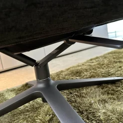 Drehsessel Cordia Stoff 8144 Braun-Grün Gestell F01 Schwarzbraun