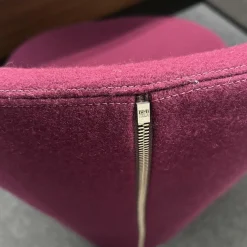 Drehsessel Mini Papilio Stoff 2153 790 Ego Vinaccia Violett Gestell Grau Metallisiert