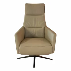 Drehsessel Possitano Relax M Leder L30 Safari Beige Sternfuß Metall Schwarz Mit Herz Waage Funktion