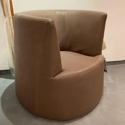 Drehsessel Powder Leder Olivia 6181 0020 Braun