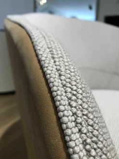 Drehsessel Roc Stoff Beige Leder 490 Camel