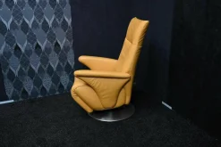 Drehsessel Tino Leder Punch Curry Drehteller Metall mit Manueller Relaxfunktion