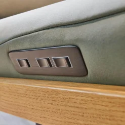 Drehsessel WK 616 Carlos S Leder G Davinci Jungle Grün Armteile Holz Eiche Geölt 4 Sternfuß Metall Schwarz