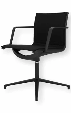 Drehstuhl Atho Schwarz Trevira CS Gestell Aluminium