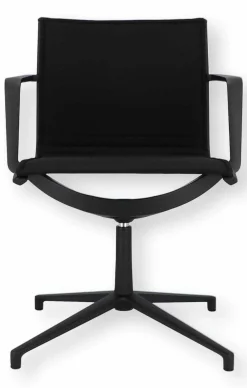 Drehstuhl Atho Schwarz Trevira CS Gestell Aluminium