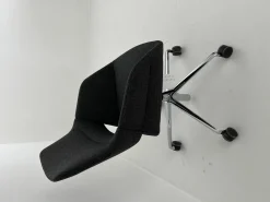 Drehstuhl OCCO Conference 224 63 Stoff 65 Re Wool 198 Schwarz Gestell Stahl Verchromt Mit Rollen Schwarz