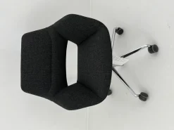 Drehstuhl OCCO Conference 224 63 Stoff 65 Re Wool 198 Schwarz Gestell Stahl Verchromt Mit Rollen Schwarz