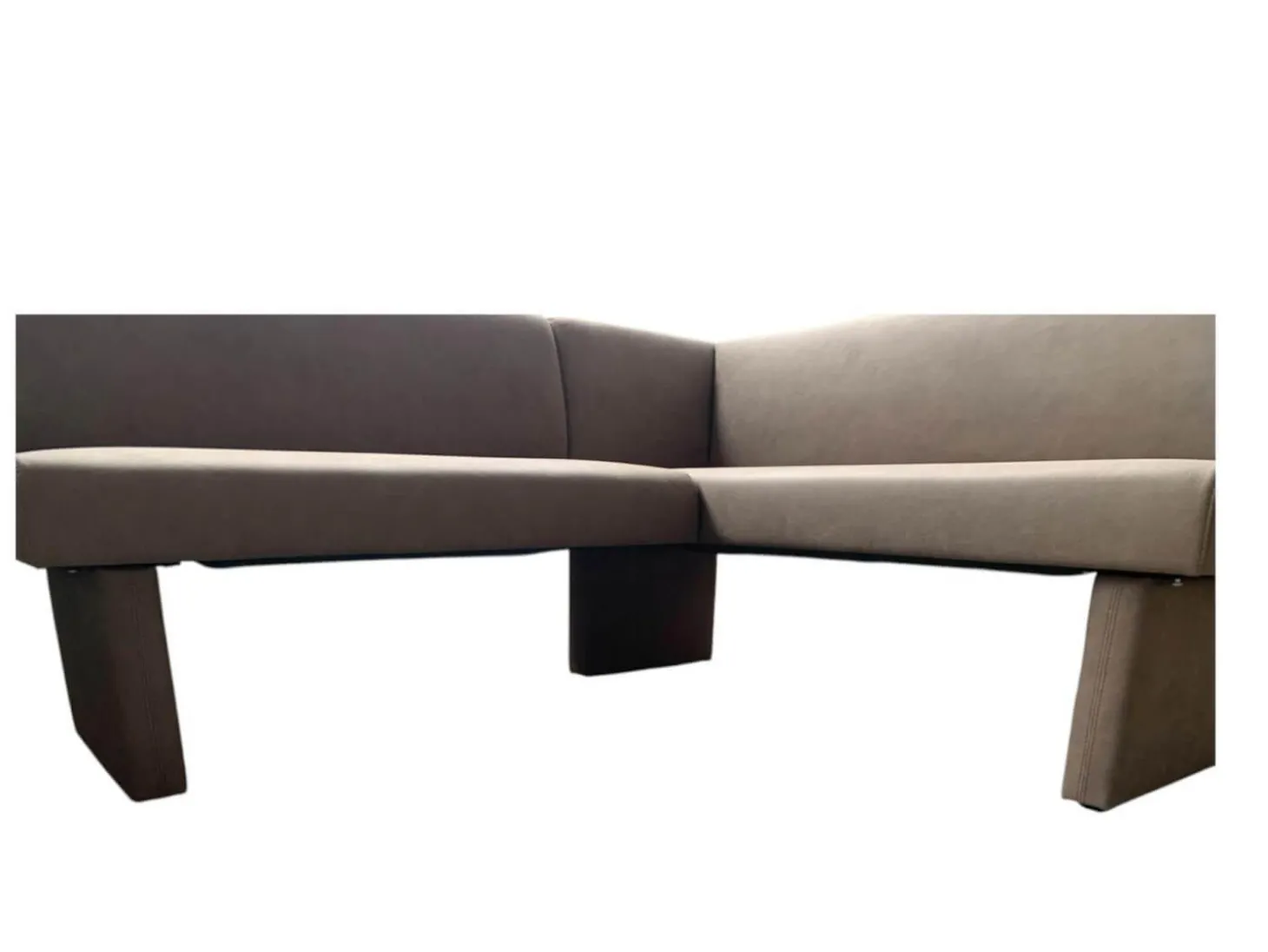 Eckbank 4195 Lederoptik Nougat Braun Gestell Lederoptik Nougat