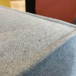 Eckbank Mell Stoff Hellblau Metallgestell Verchromt, Stoff 9705 - hellblau