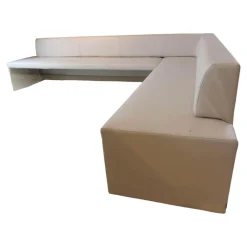 Eckbank Together 290 Bezug Leder Cashmere 1344 Light Grey Hellgrau Mit Kunststoffgleitern