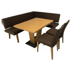 Eckbankgruppe Modell Trendline 350 Wildeiche Natur Bezug Kunstleder Braun
