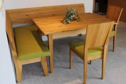 Eckbankgruppe Tisch Risseiche Samtöl 1 Eckbank 2 Stühle