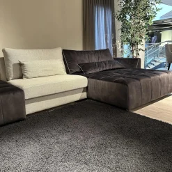 Eckgarnitur Adino Bezug Stoff 4183 Shaggy 3525 Light Grey Grau Und 1605 Velvet Raven Anthrazit Ohne Kissen