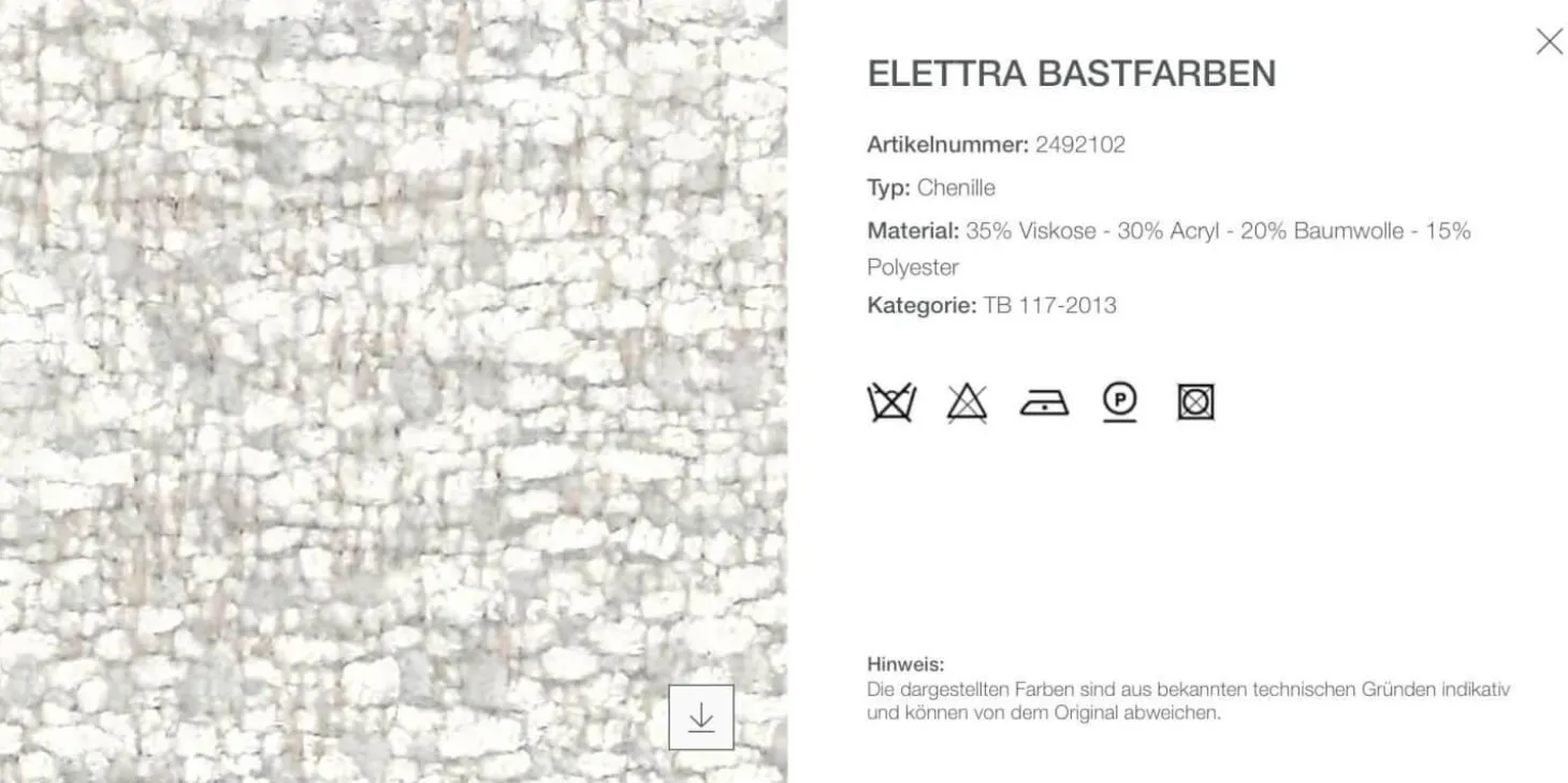 Eckiges Sofa Charles Stoff Chenille Elettra Bastfarben Beige Innenrahmen Stahlrohre Füße Aluminiumguss Mit Kissen