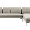 Eckiges Sofa Charles Stoff Rattier Seil Beige Innenrahmen Stahlrohre Füße Aluminiumguss Inklusive Kissen