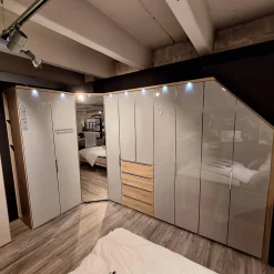 Eckkleiderschrank Nika Seidengrau Sonoma Eiche Horizont 100