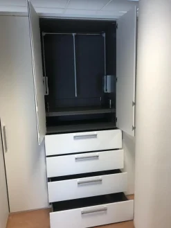 Eckschrank Horizont 10 Polarweiß Innen Leinenoptik