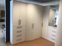 Eckschrank Horizont 10 Polarweiß Innen Leinenoptik