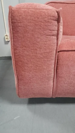 Ecksofa 22000 Bezug Materialmix 25163 Rosa Und Rot Fuß Schwarz