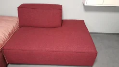Ecksofa 22000 Bezug Materialmix 25163 Rosa Und Rot Fuß Schwarz