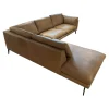 Ecksofa 3215 L Ferrara Leder Sauvage Stone Füße M058S18