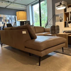 Ecksofa 3215 L Ferrara Leder Sauvage Stone Füße M058S18