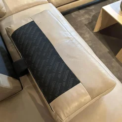 Ecksofa 3215 L Ferrara Leder Sauvage Stone Füße M058S18