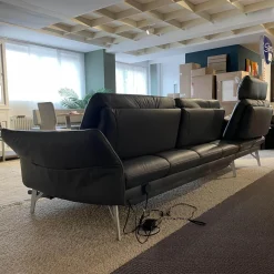 Ecksofa 1928 Leder 31 Longlife Moor Fuß Edelstahloptik