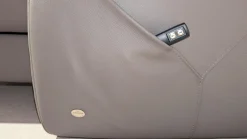 Ecksofa 1500 Leder 24 Longru Braun Grau Mit Elektrischem Free Wall Beschlag Mit Kopfstützen