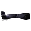Ecksofa 1505 Leder L24 Longru Pazifik Dunkelblau Inklusive Relaxsessel Small 7052 35U44