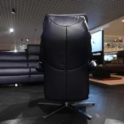 Ecksofa 1505 Leder L24 Longru Pazifik Dunkelblau Inklusive Relaxsessel Small 7052 35U44