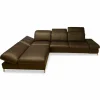 Ecksofa 1510 Leder Longlife Caffee 2 Sitze elektrisch verstellbar