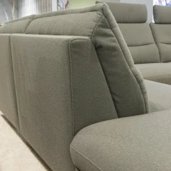 Ecksofa 1175 Spektra Stoff 24 Q2 Fashion Grau Fuß Metall Anthrazit Pulverbeschichtet