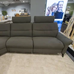 Ecksofa 1175 Spektra Stoff 24 Q2 Fashion Grau Fuß Metall Anthrazit Pulverbeschichtet