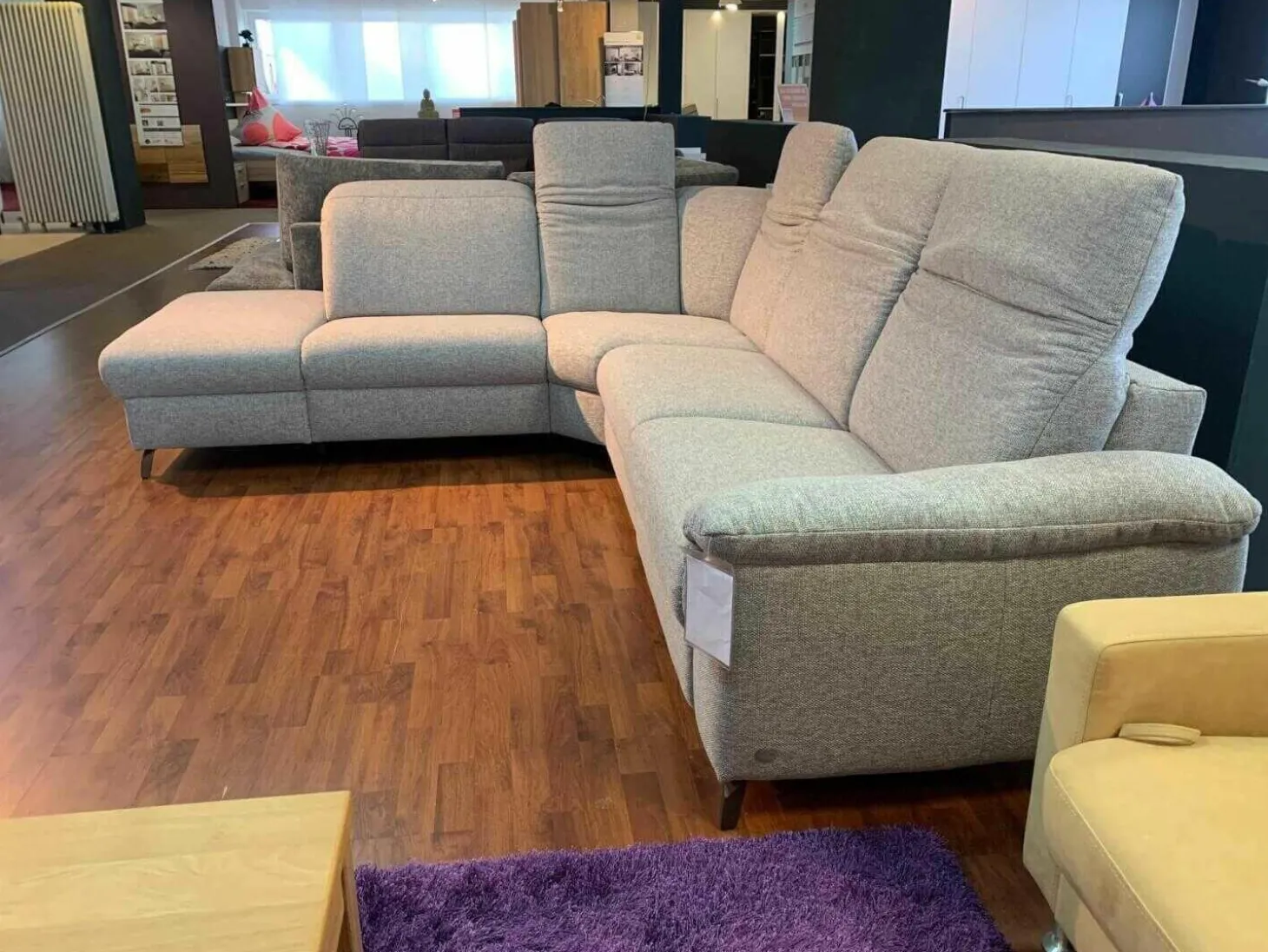 Ecksofa 1061 Stoff 14 Bodflu8 Gletscher Superlastic Med Fuß 68 Bronze