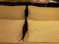 Ecksofa 142 Stoff 1 Medium Braun Beige mit 8 Kissen