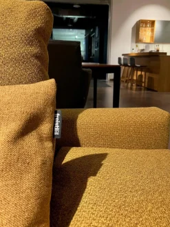 Ecksofa 142 Stoff 1 Medium Braun Beige mit 8 Kissen