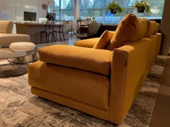 Ecksofa 142 Stoff 1 Medium Braun Beige mit 8 Kissen