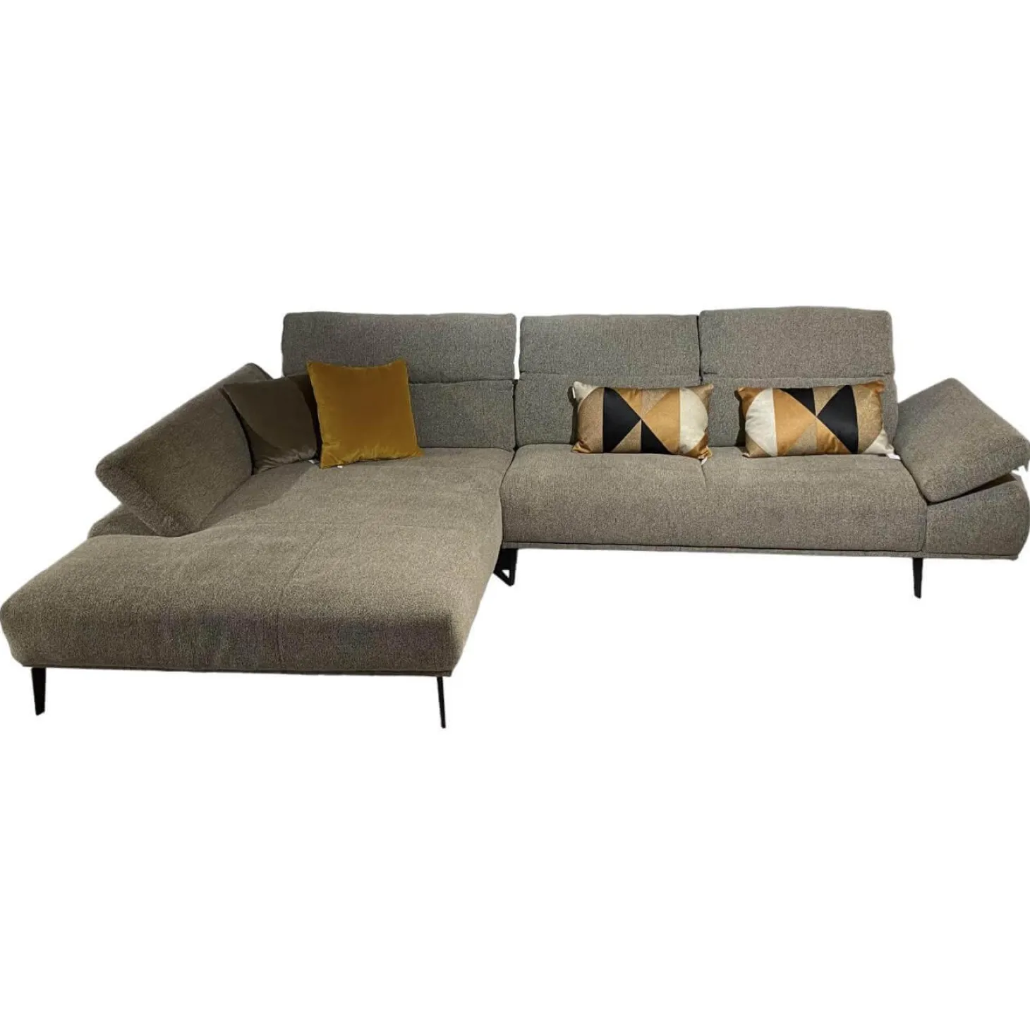 Ecksofa 24405 Stoff 3 Pepper S2298 Grau