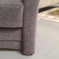Ecksofa 50003 Stoff Dana Stahl mit Relaxsessel und verschiedenen Funktionen