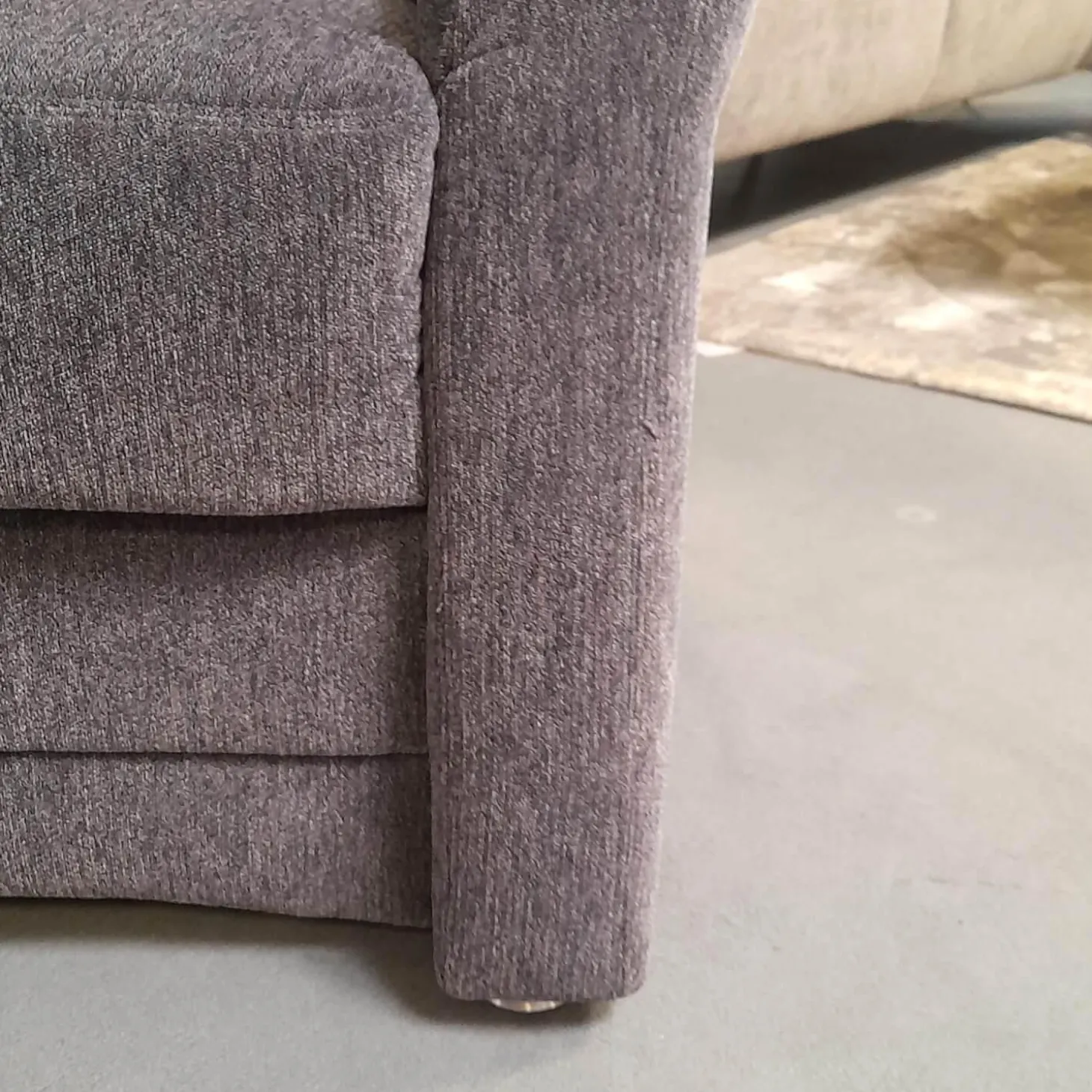 Ecksofa 50003 Stoff Dana Stahl mit Relaxsessel und verschiedenen Funktionen